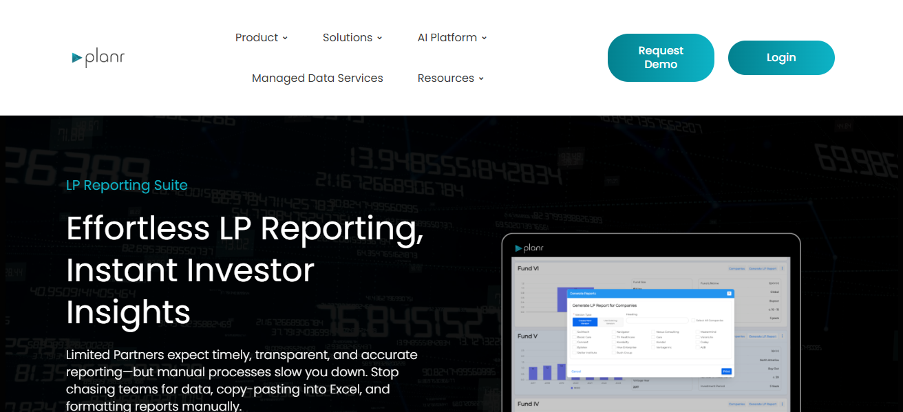 Planr LP Reporting Suite