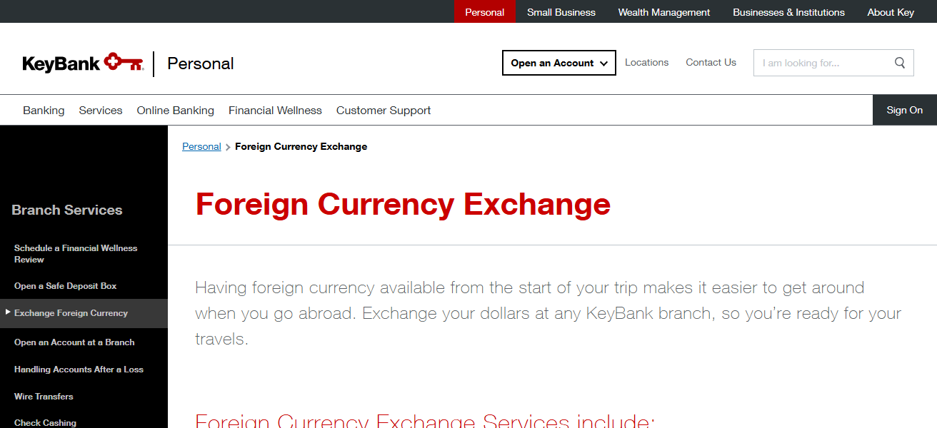 KeyBank Currency Exchange