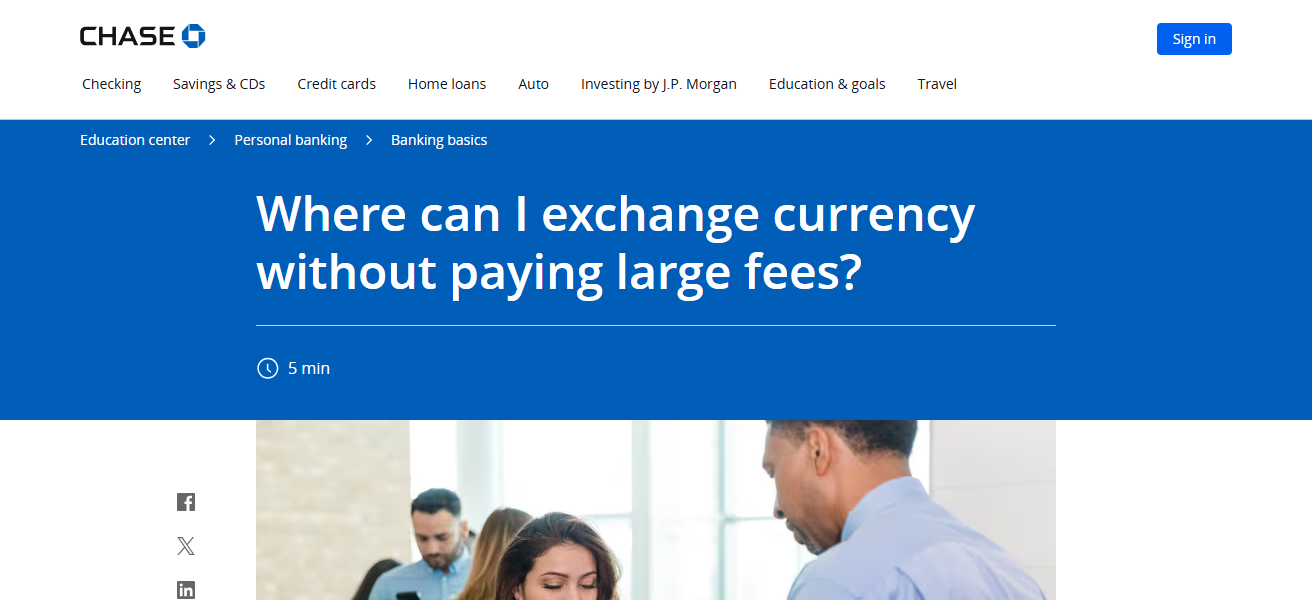 Chase Bank Currency Exchange