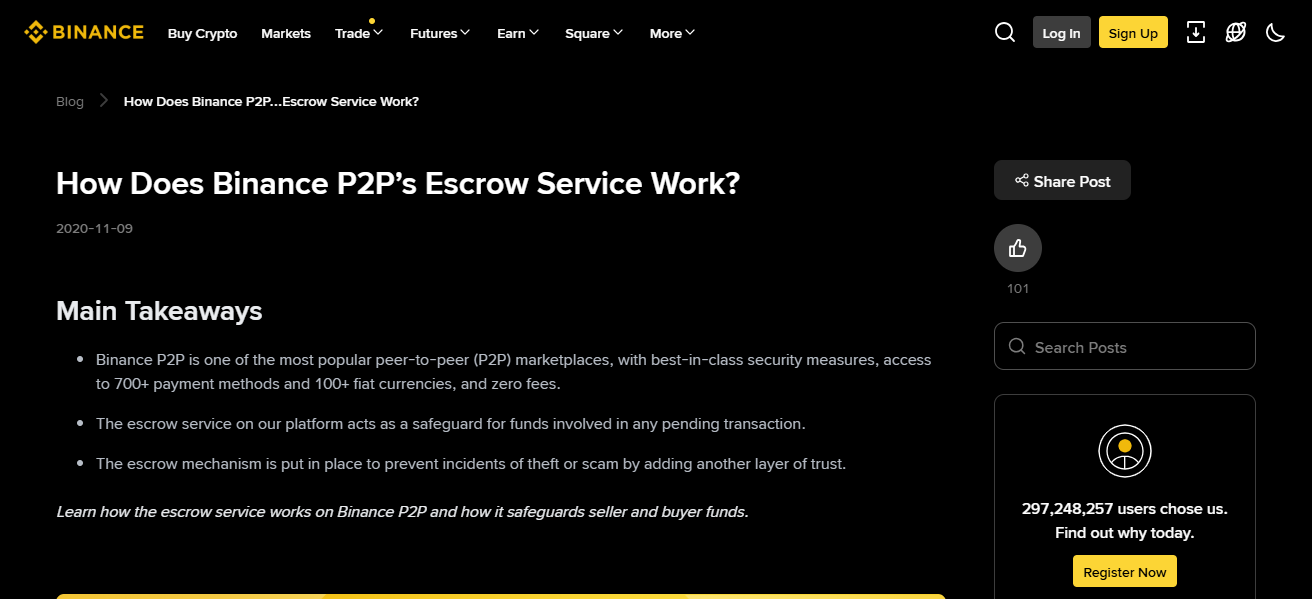 Binance P2P Escrow