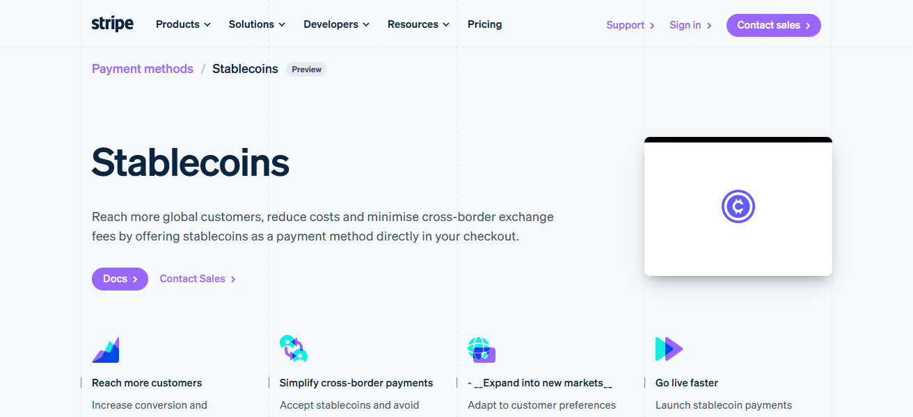 Stripe Stablecoin Payments