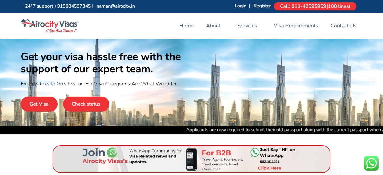 2. Airocity Visas