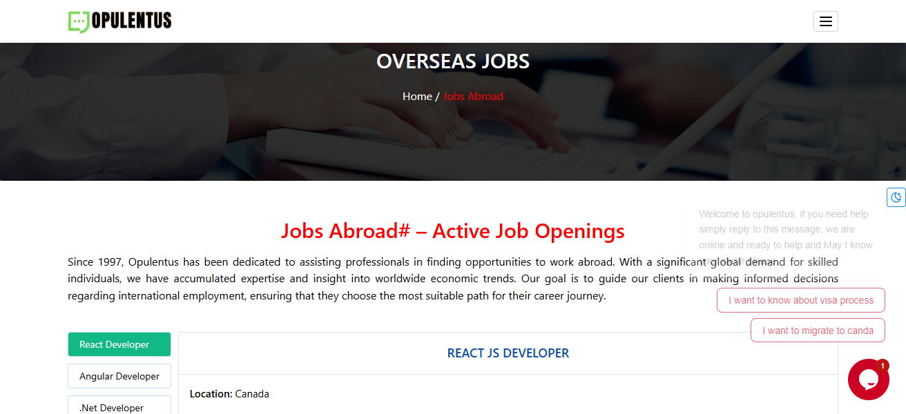 Opulentus Overseas Careers