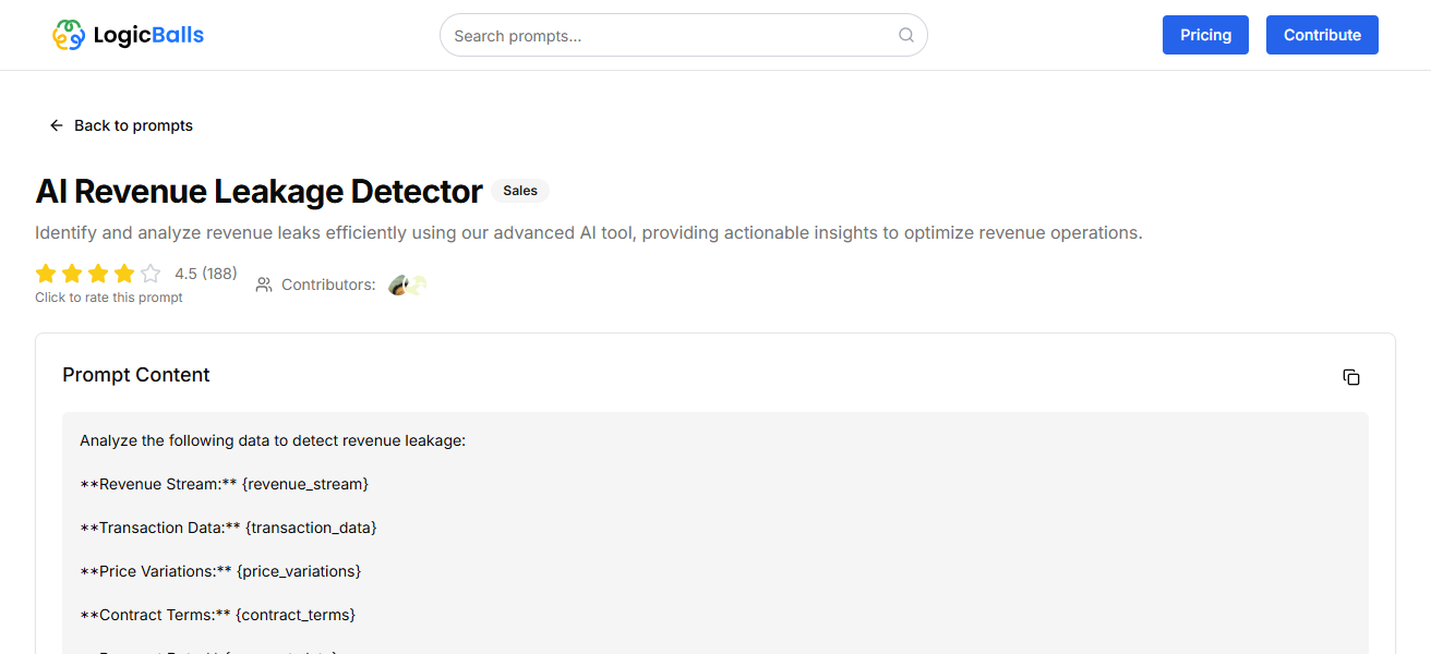 AI Revenue Leakage Detector (LogicBalls)