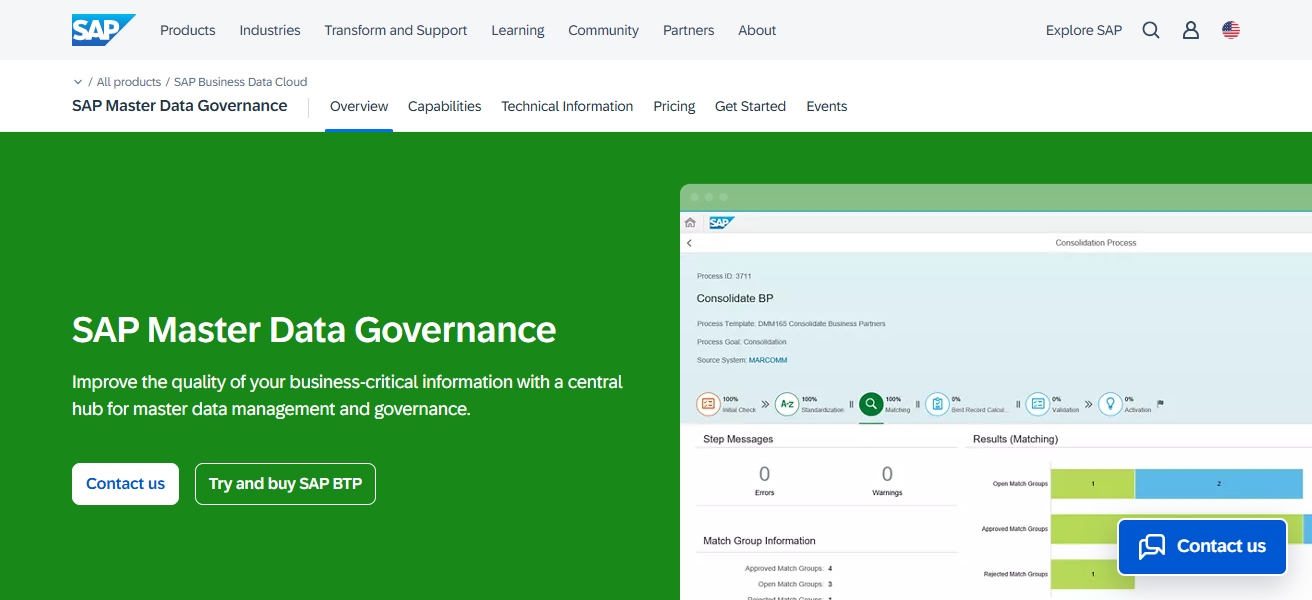 SAP Master Data Governance