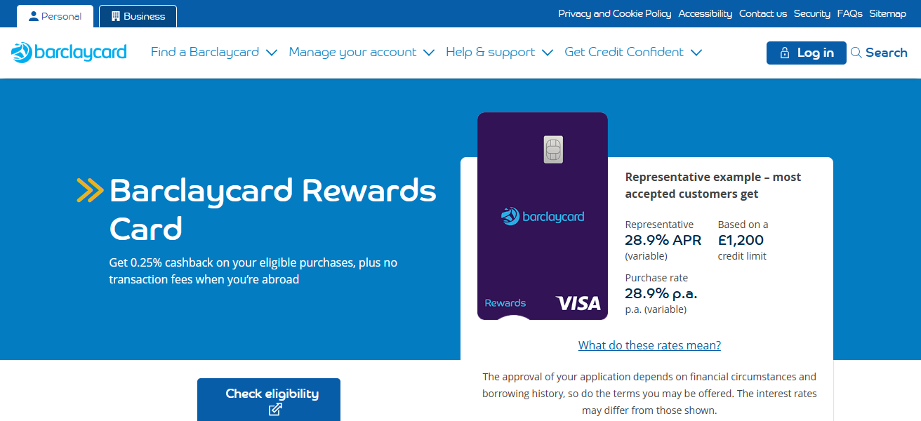 Barclaycard Rewards Visa