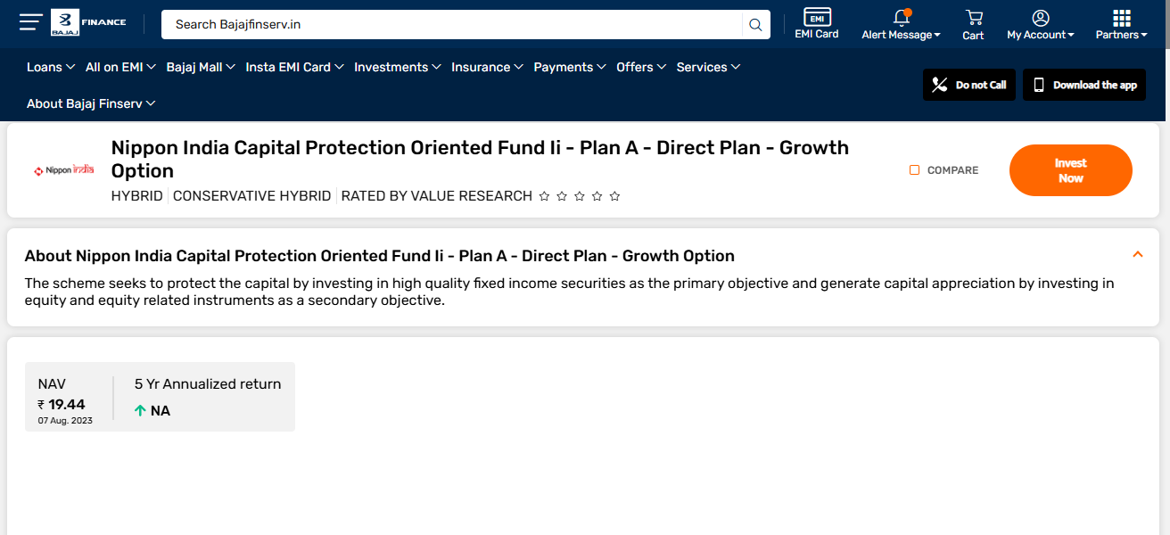 Nippon India Capital Protection Oriented 