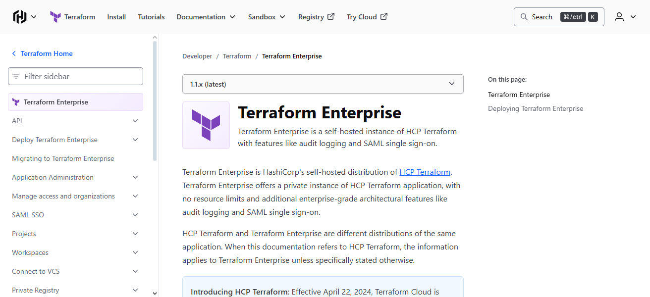 HashiCorp Terraform Enterprise