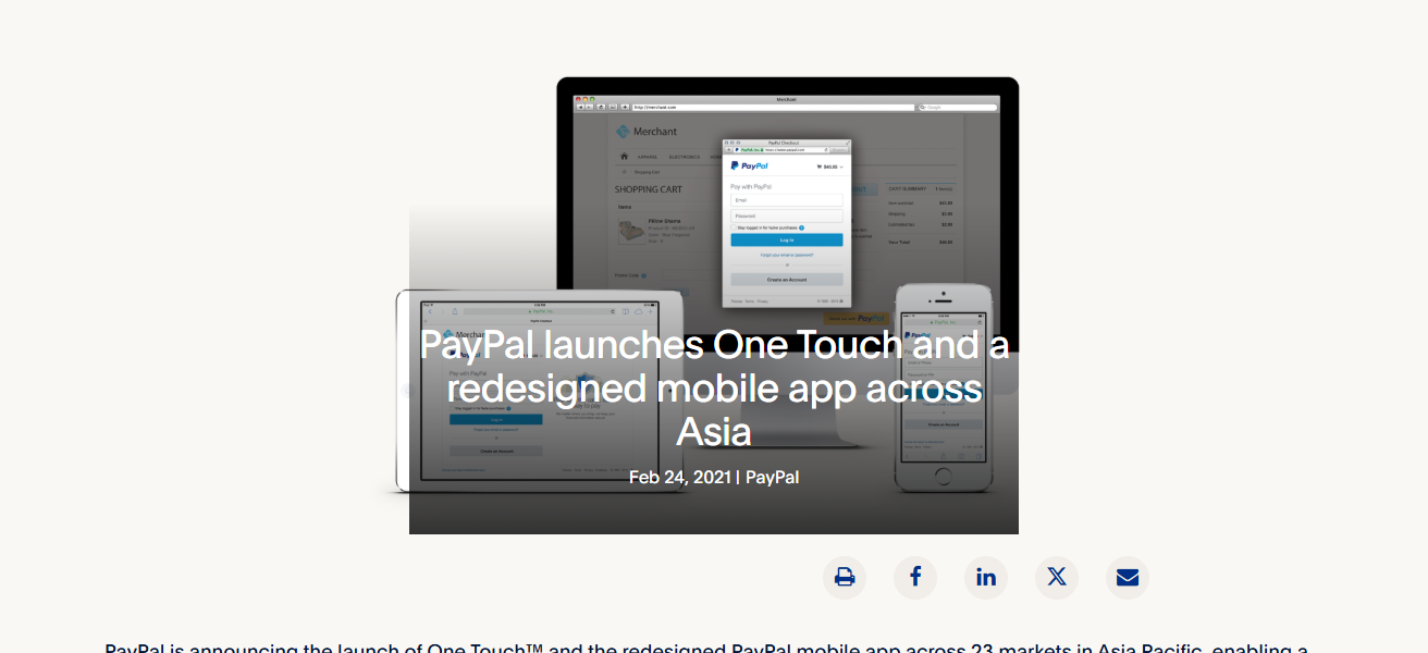 PayPal One Touch
