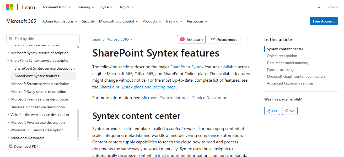 Microsoft SharePoint Syntex