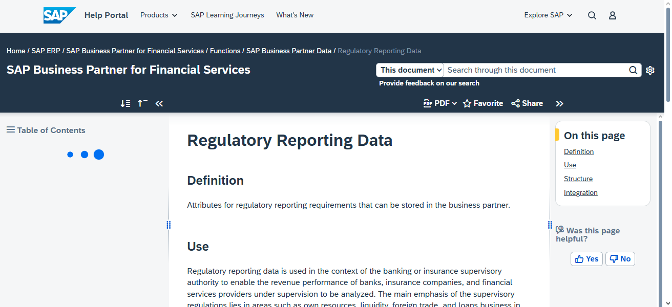 SAP Regulatory Reporting
