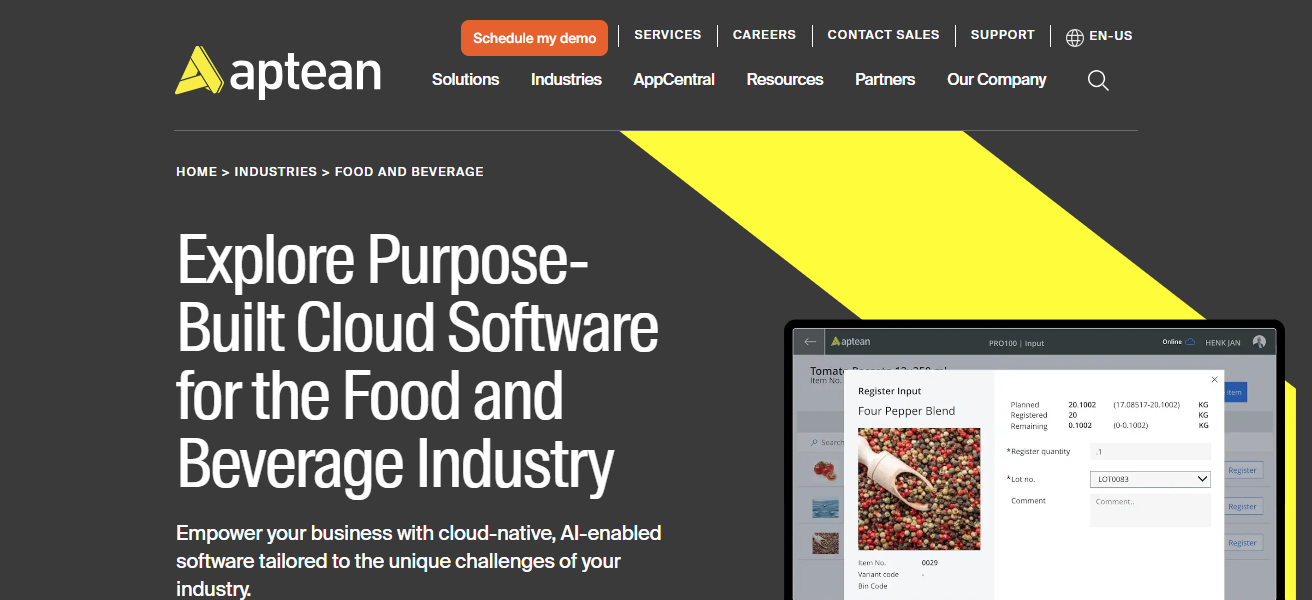 Aptean Food & Beverage ERP
