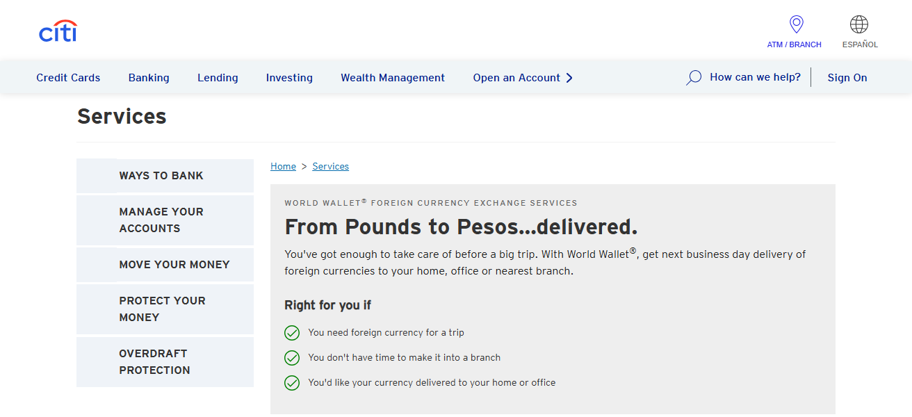 Citi Global Currency Account