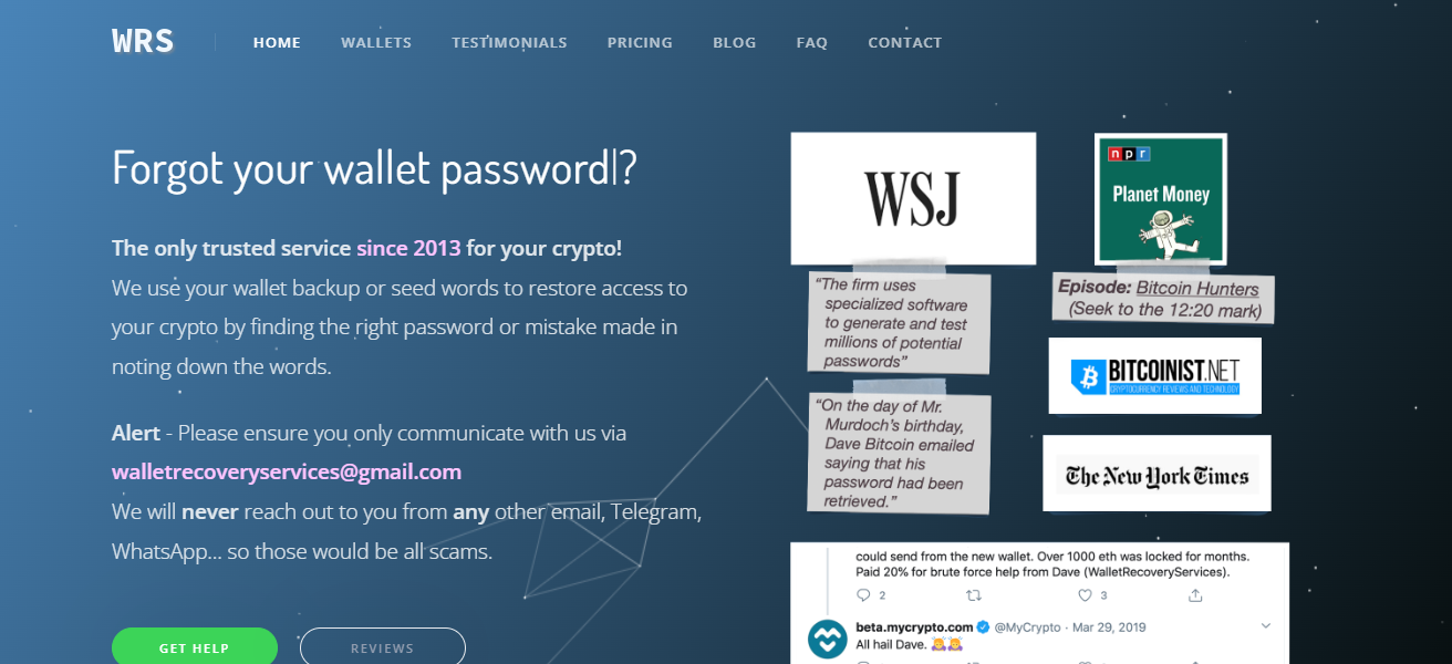 Wallet Recovery Services