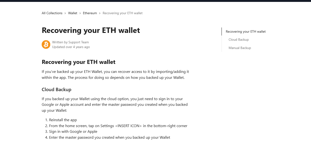 Ethereum Wallet Recovery