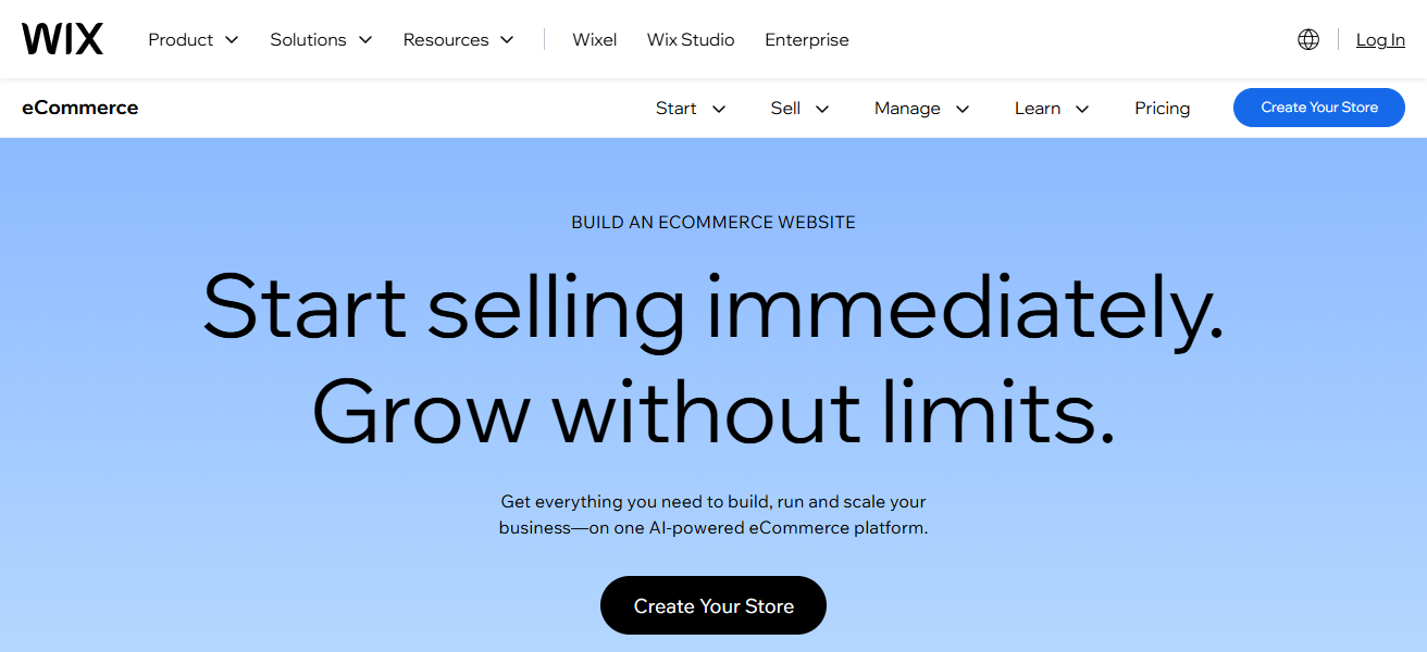 8. Wix eCommerce