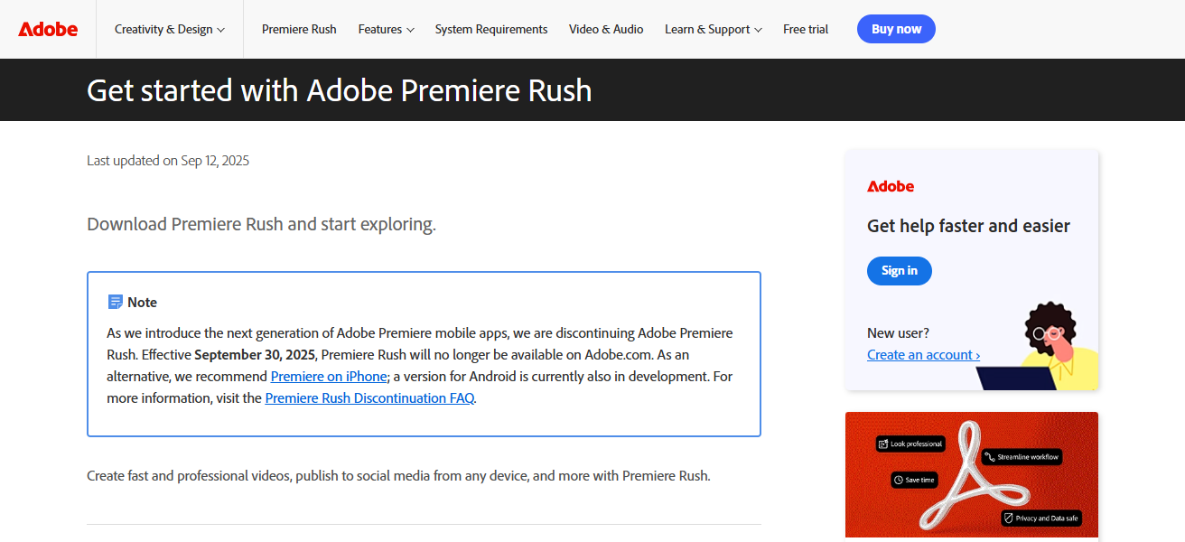 Adobe Premiere Rush