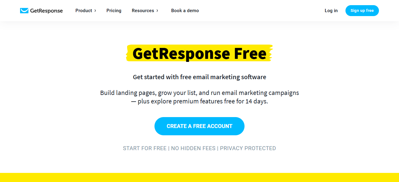 GetResponse Free Plan