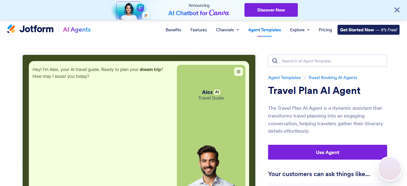  Jotform Travel Plan AI