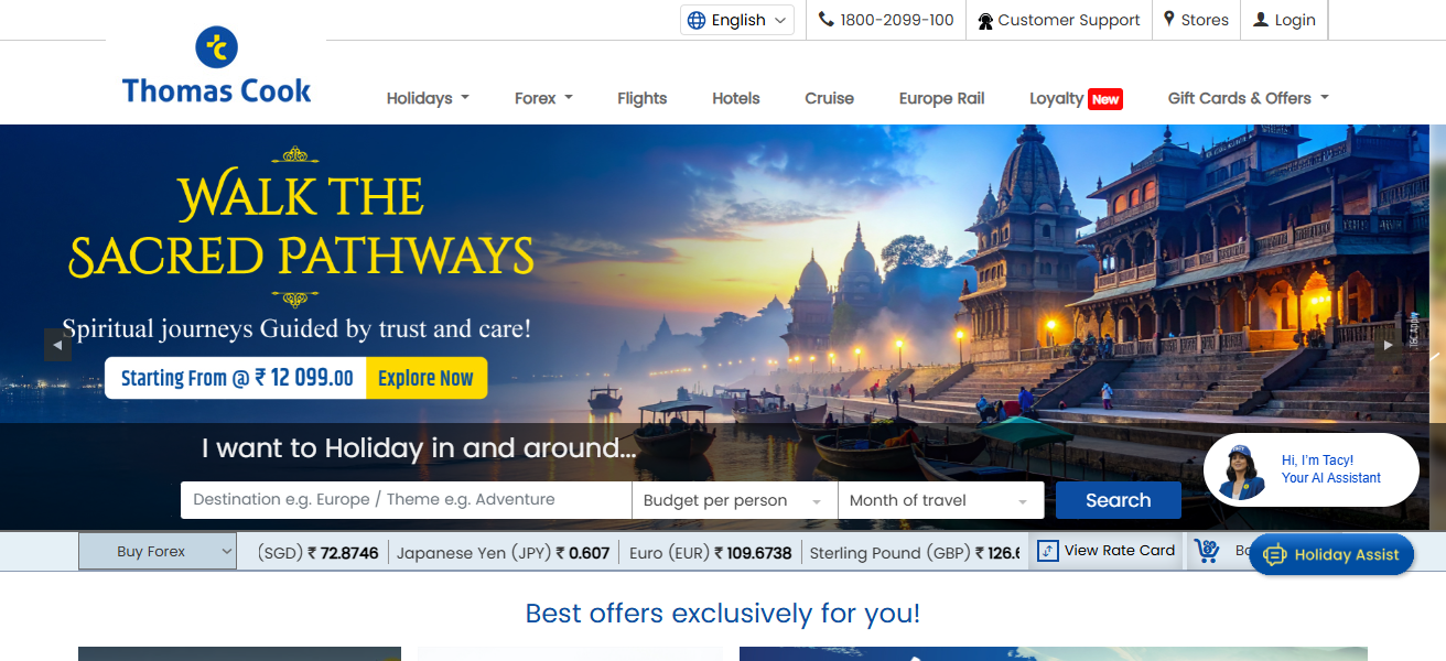 1. Thomas Cook India