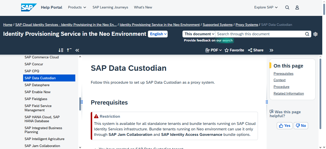 SAP Data Custodian
