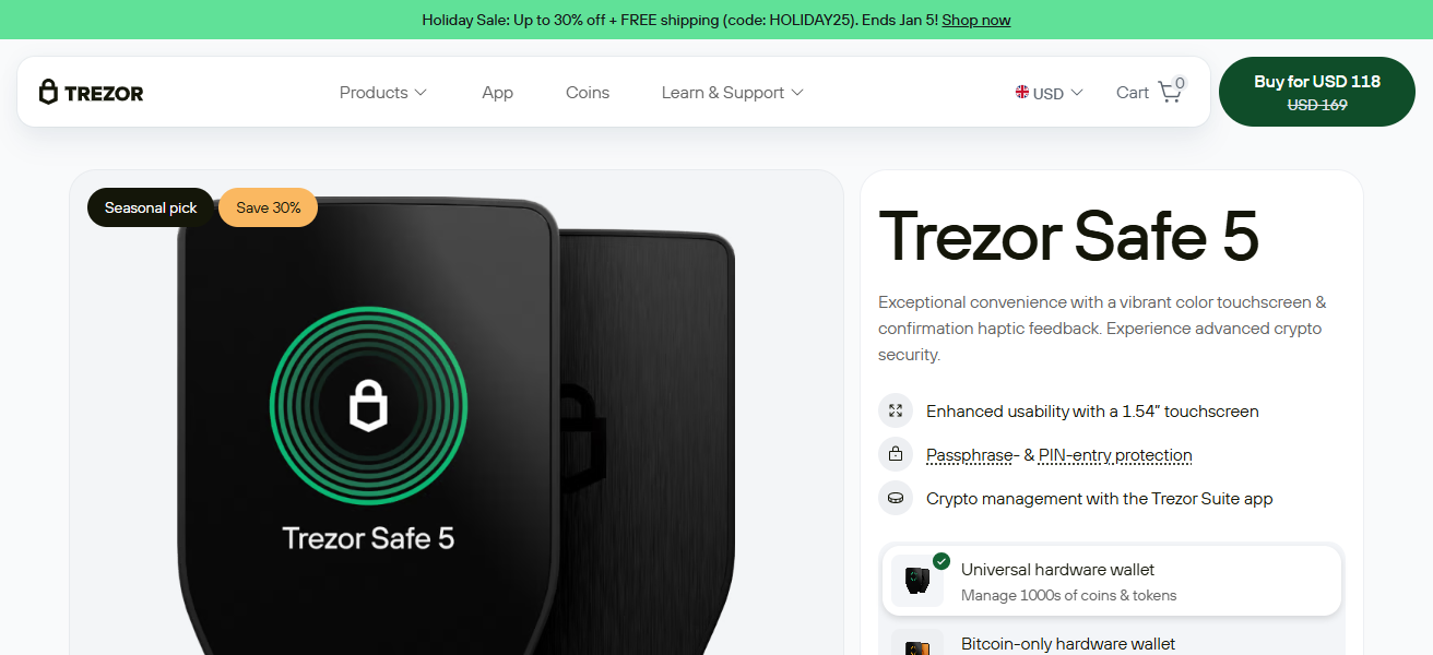  Trezor Safe 5