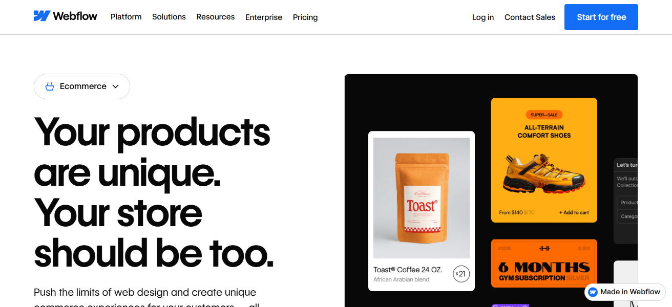Webflow eCommerce