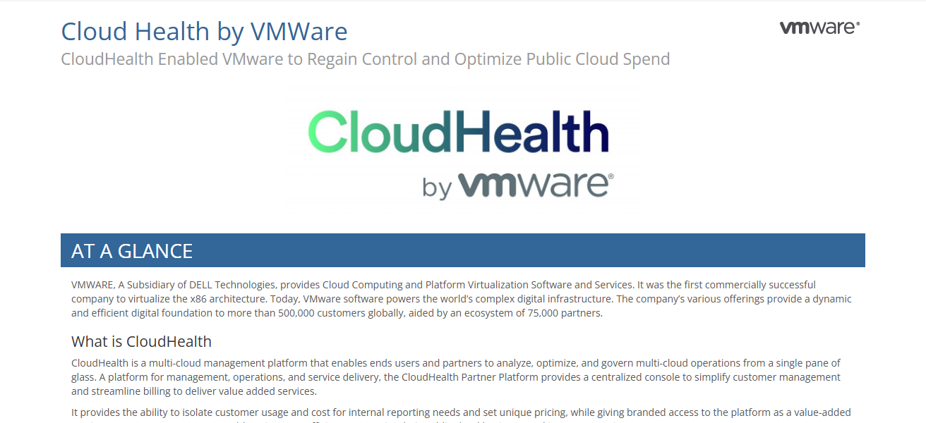 CloudHealth by VMware