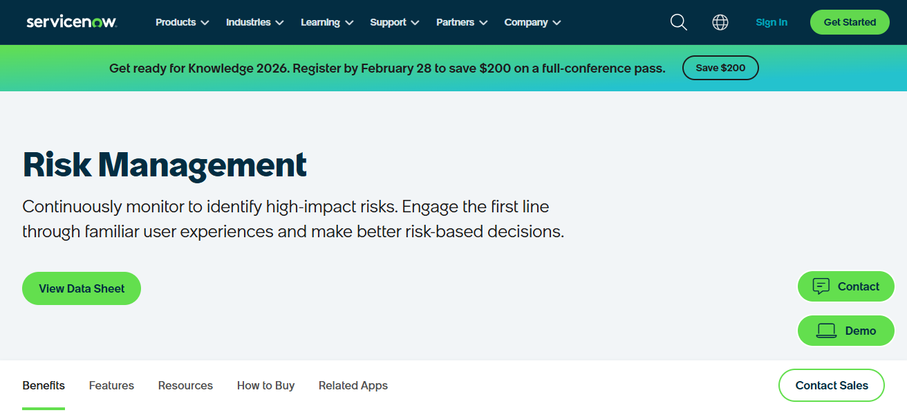 ServiceNow Risk Management