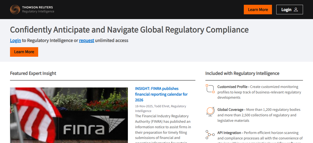 Thomson Reuters Regulatory Intelligence