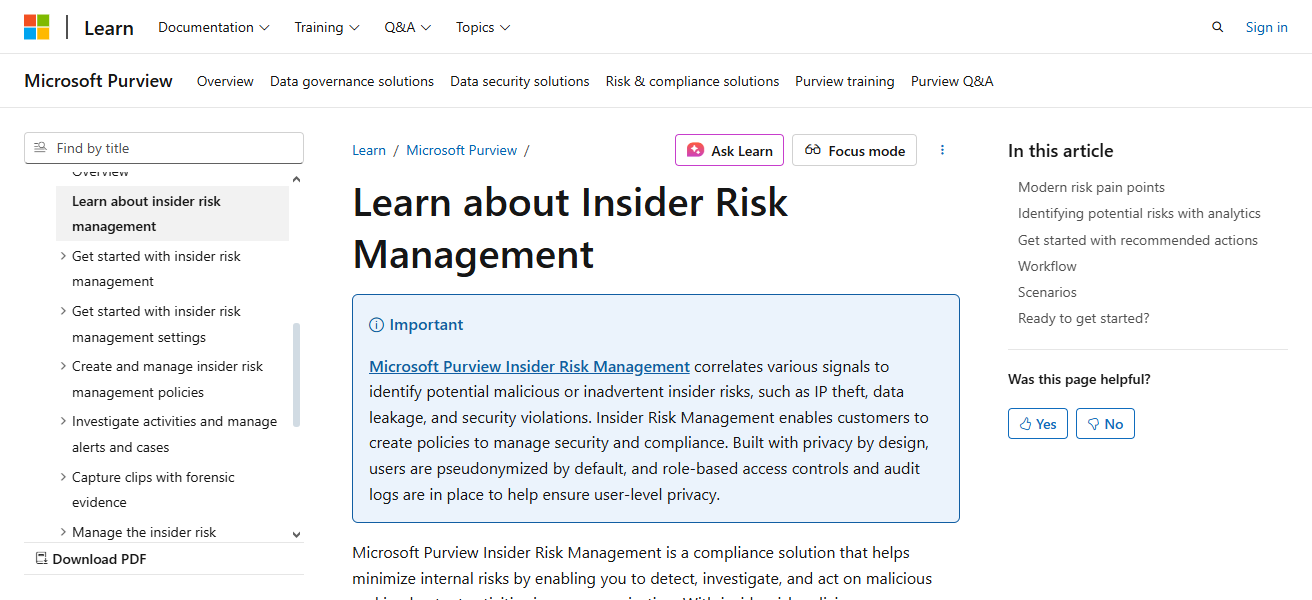 9. Microsoft Insider Risk Management