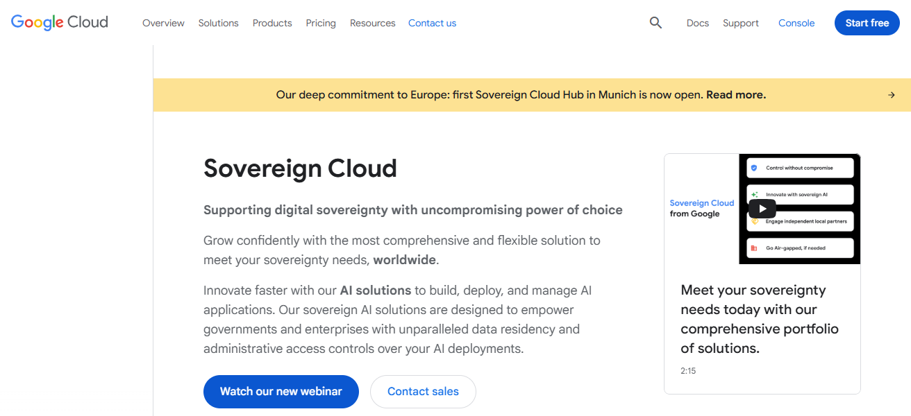 Google Cloud Sovereign Controls