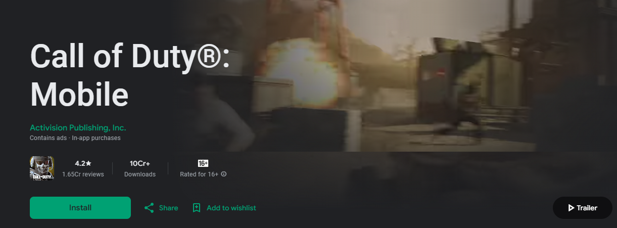 4. Call of Duty: Mobile