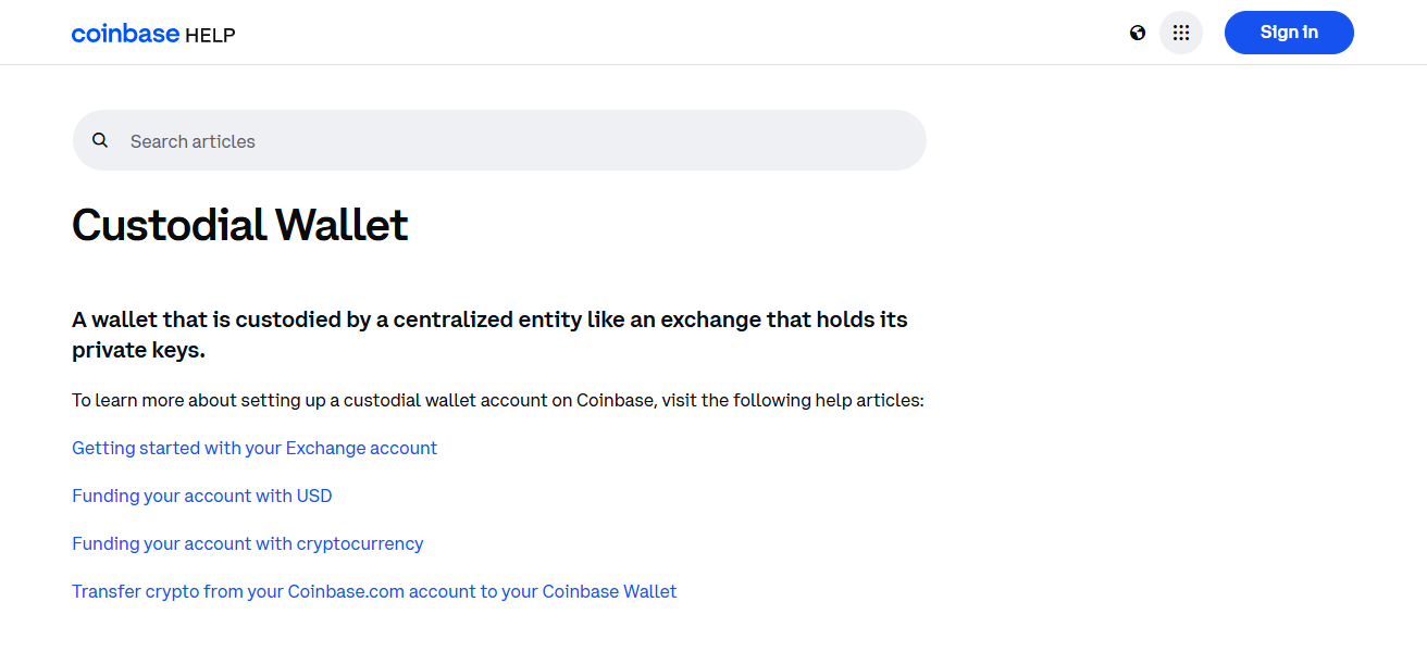 Coinbase Custody Wallet
