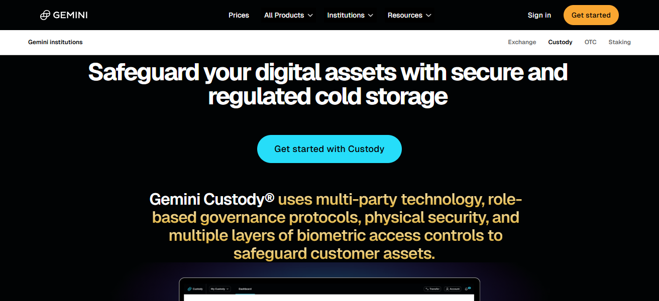 Gemini Custody