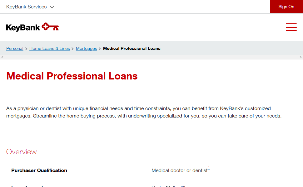  KeyBank Medical Professional Loan
