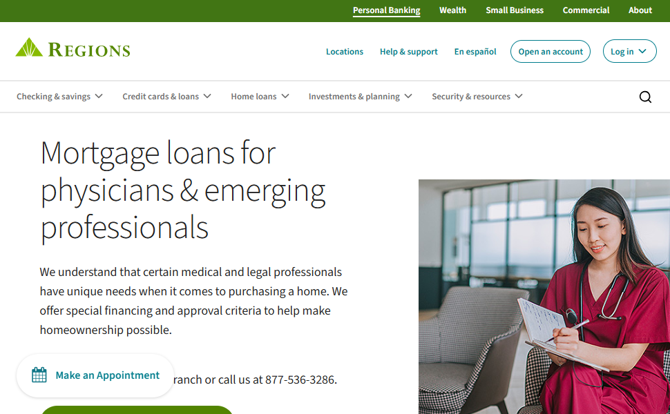 Regions Bank Doctor Loan