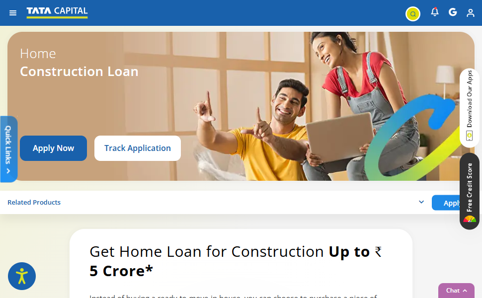 Tata Capital Construction Loan