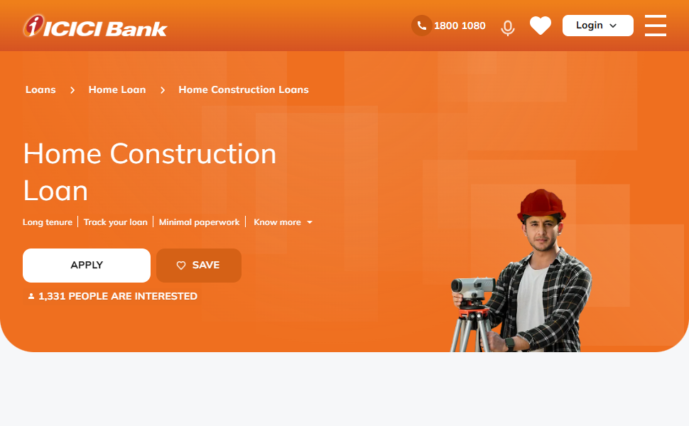  ICICI Bank Construction Loan