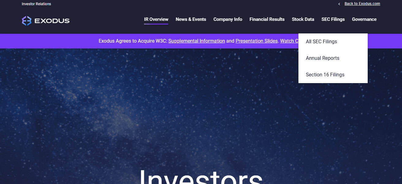 Exodus Institutional