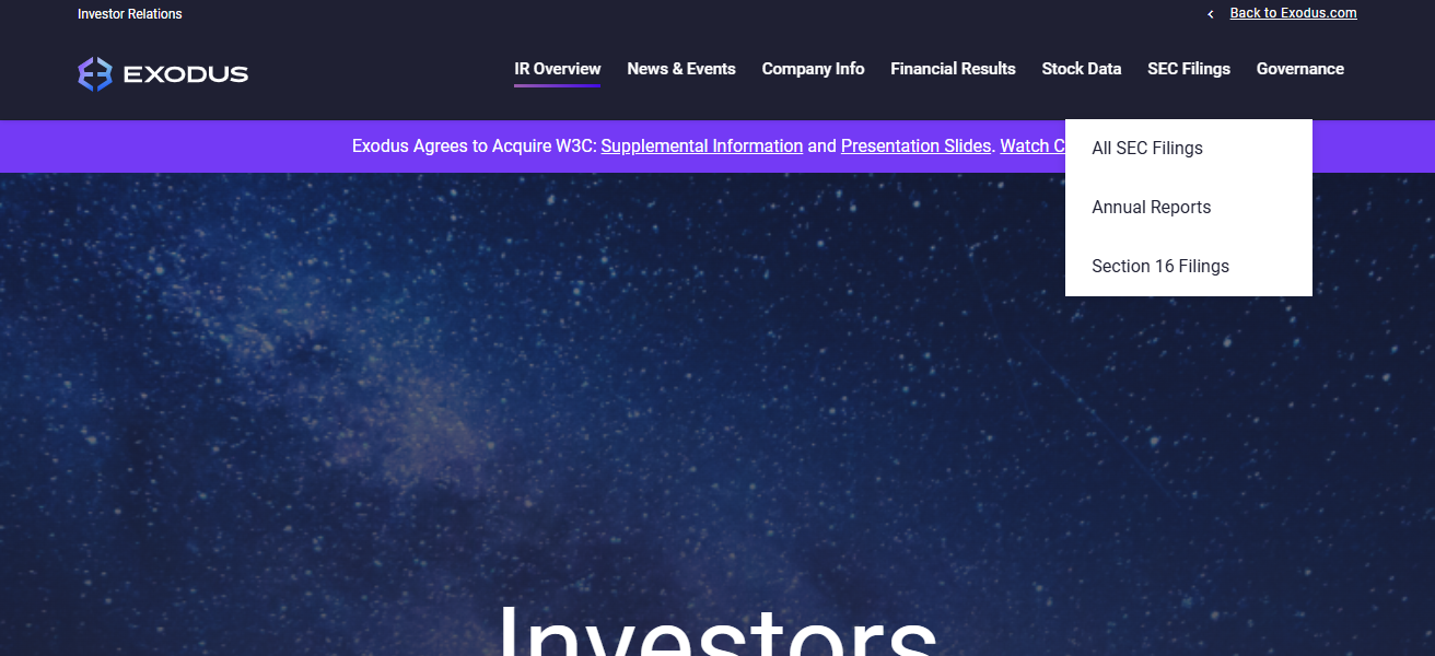 Exodus Institutional