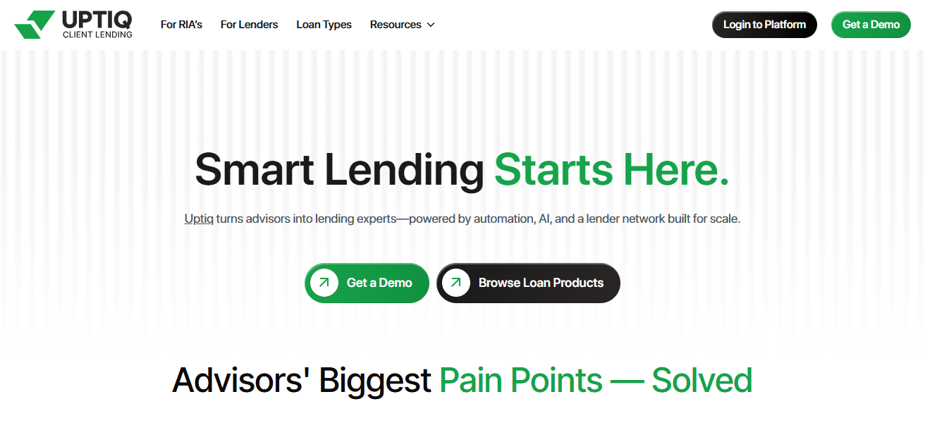 Uptiq Client Lending Suite