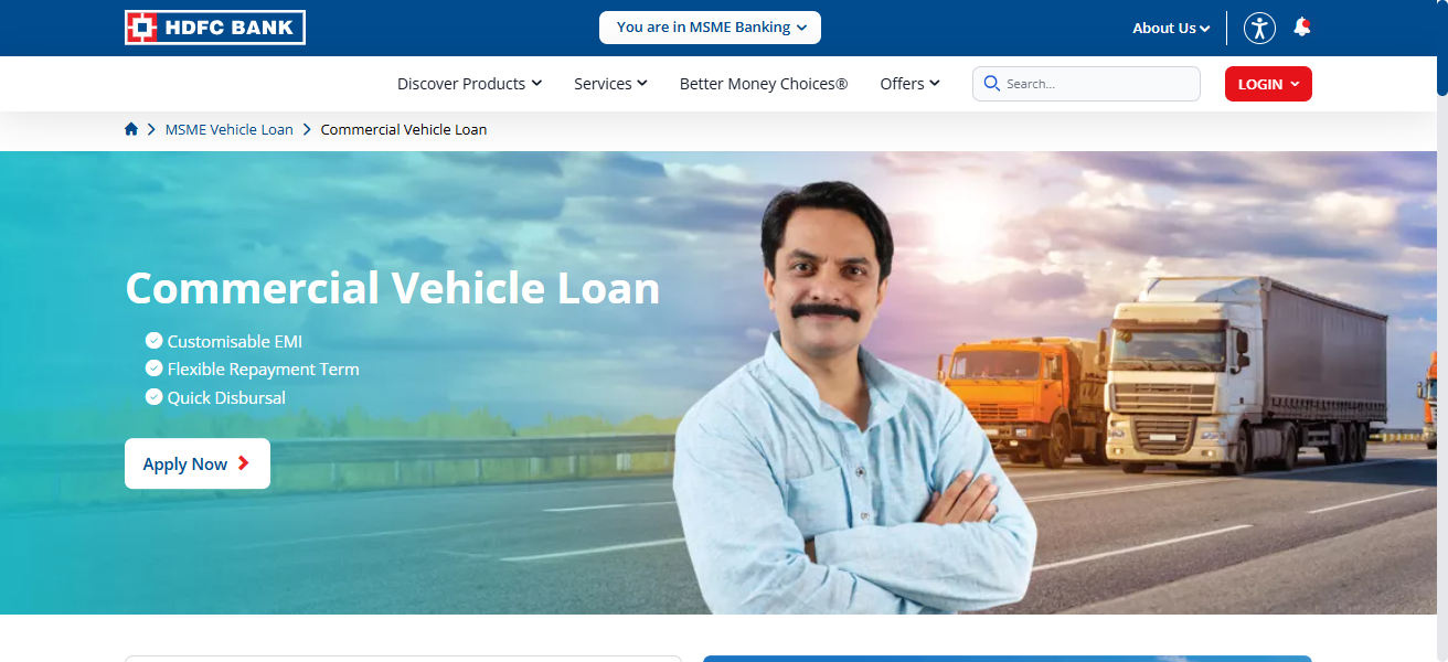 HDFC Bank Commercial Vehicle Loan