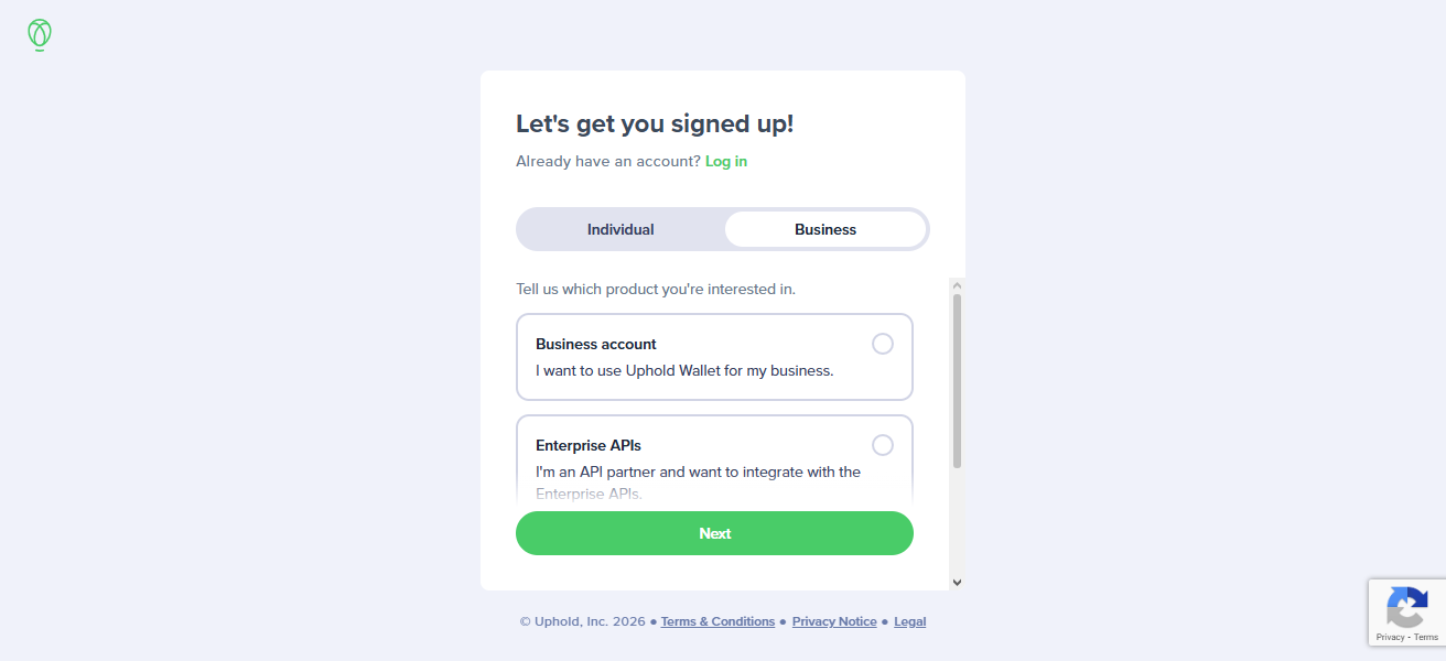 Uphold Business Wallet