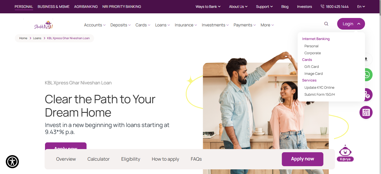 Karnataka Bank Plot Loan