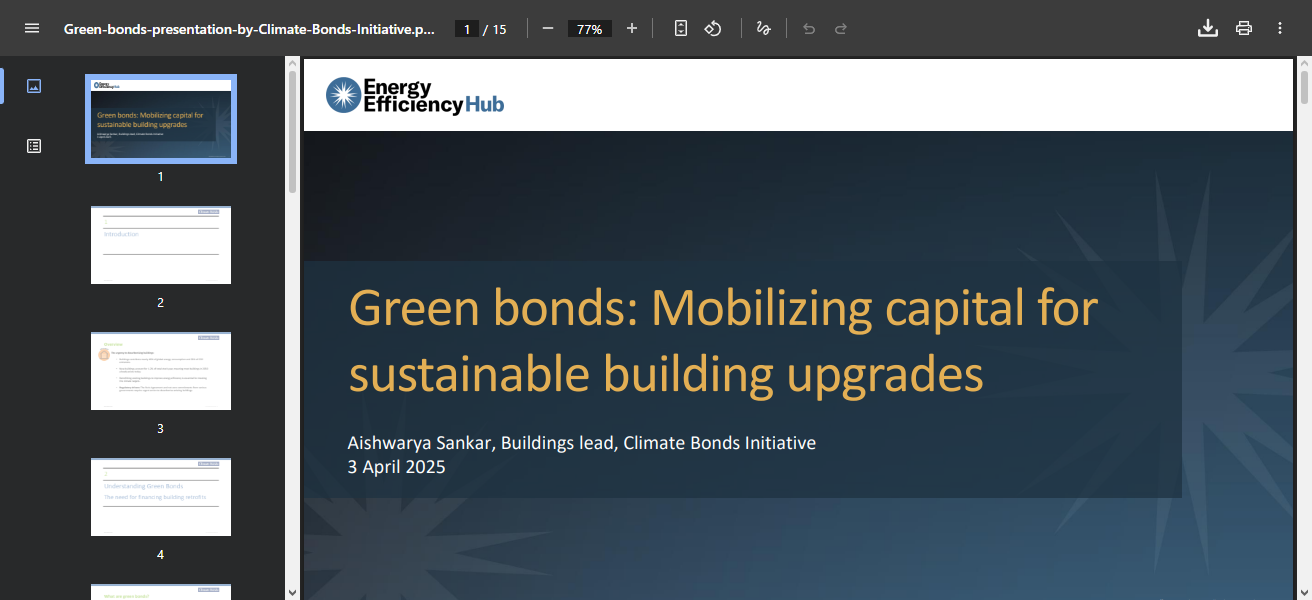 Green Bonds for Commercial Buildings