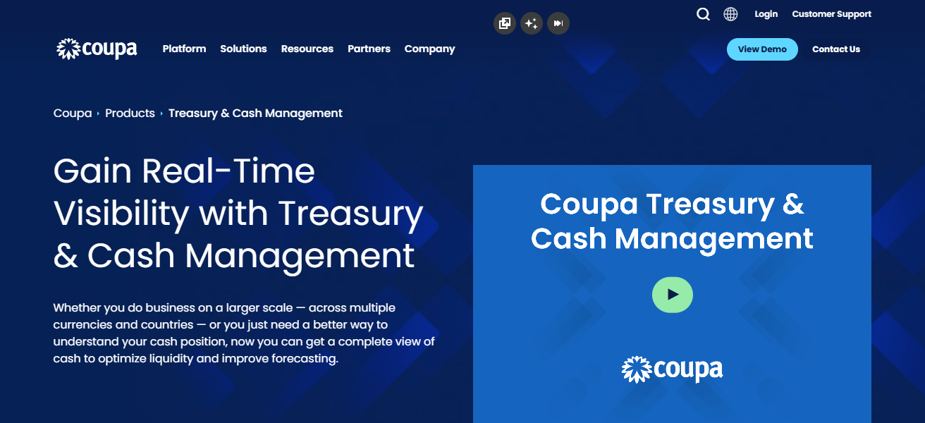 Coupa Treasury