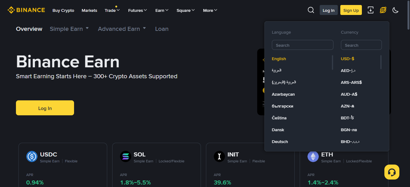 Binance Earn