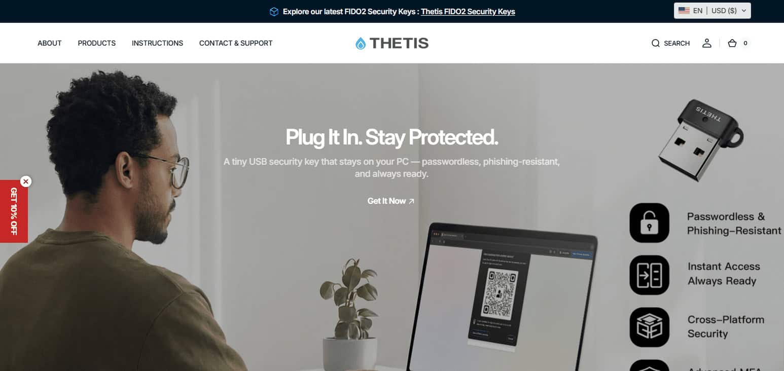 Thetis FIDO U2F Security Key