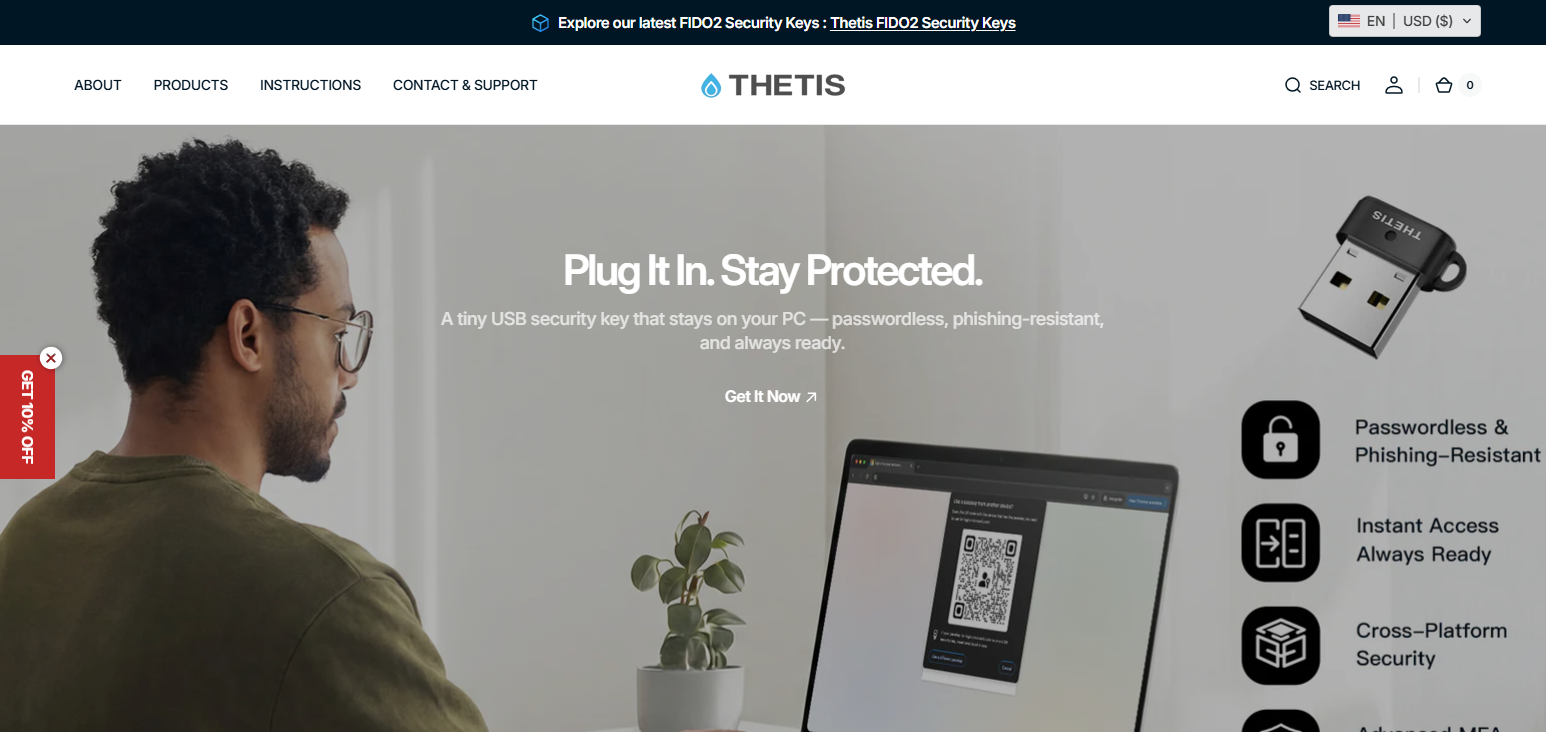 Thetis FIDO U2F Security Key